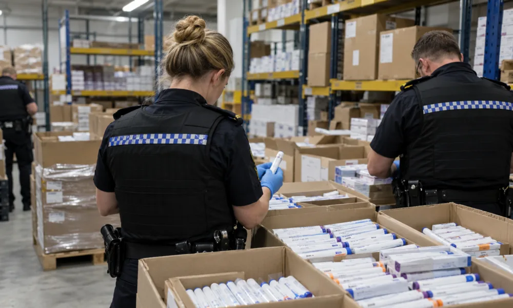 Ponad 12 tysięcy podrobionych zastrzyków odchudzających w magazynie w Birmingham – towar wart 2 miliony funtów