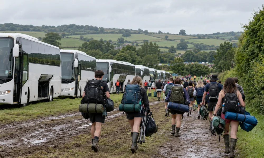 Za dużo sprzedanych miejsc w autokarach na Glastonbury – klienci dostaną zwrot za przejazd i zachowają bilety
