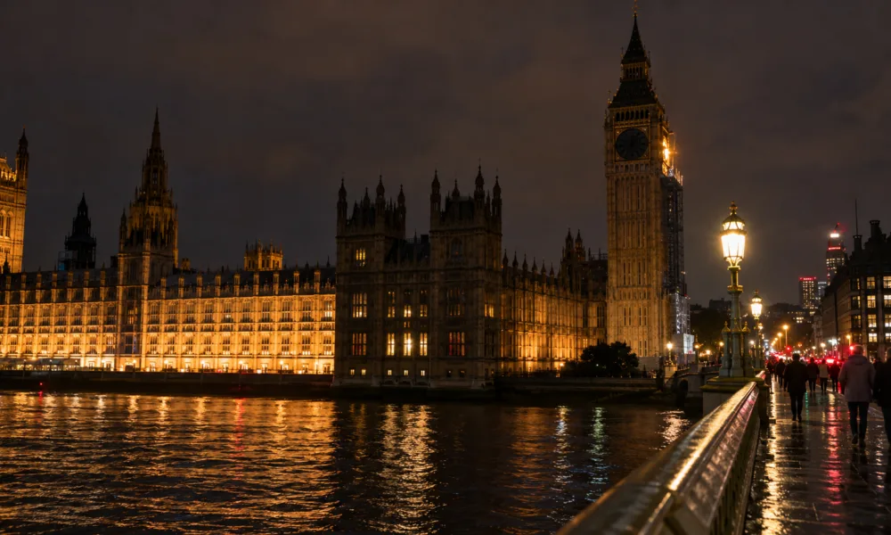 Big Ben w noc zmiany czasu – zegarmistrzowie z Kumbrii cofają wskazówki, zegar ma ruszyć o godz. 1.00 czasu GMT