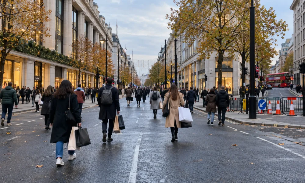 Oxford Street bez samochodów od poniedziałku 26 października – prawie kilometr deptaka w centrum Londynu, autobusy na objazdach