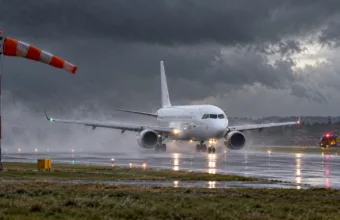 Samolot Jet2 na chwilę zjechał z pasa na lotnisku w Birmingham podczas sztormu „Boelo” – bez prądu wciąż około 90 000 odbiorców