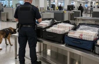 Prawie 4,9 miliona nielegalnych papierosów przejętych na lotnisku w Manchesterze – przemytnikom grozi do siedmiu lat więzienia